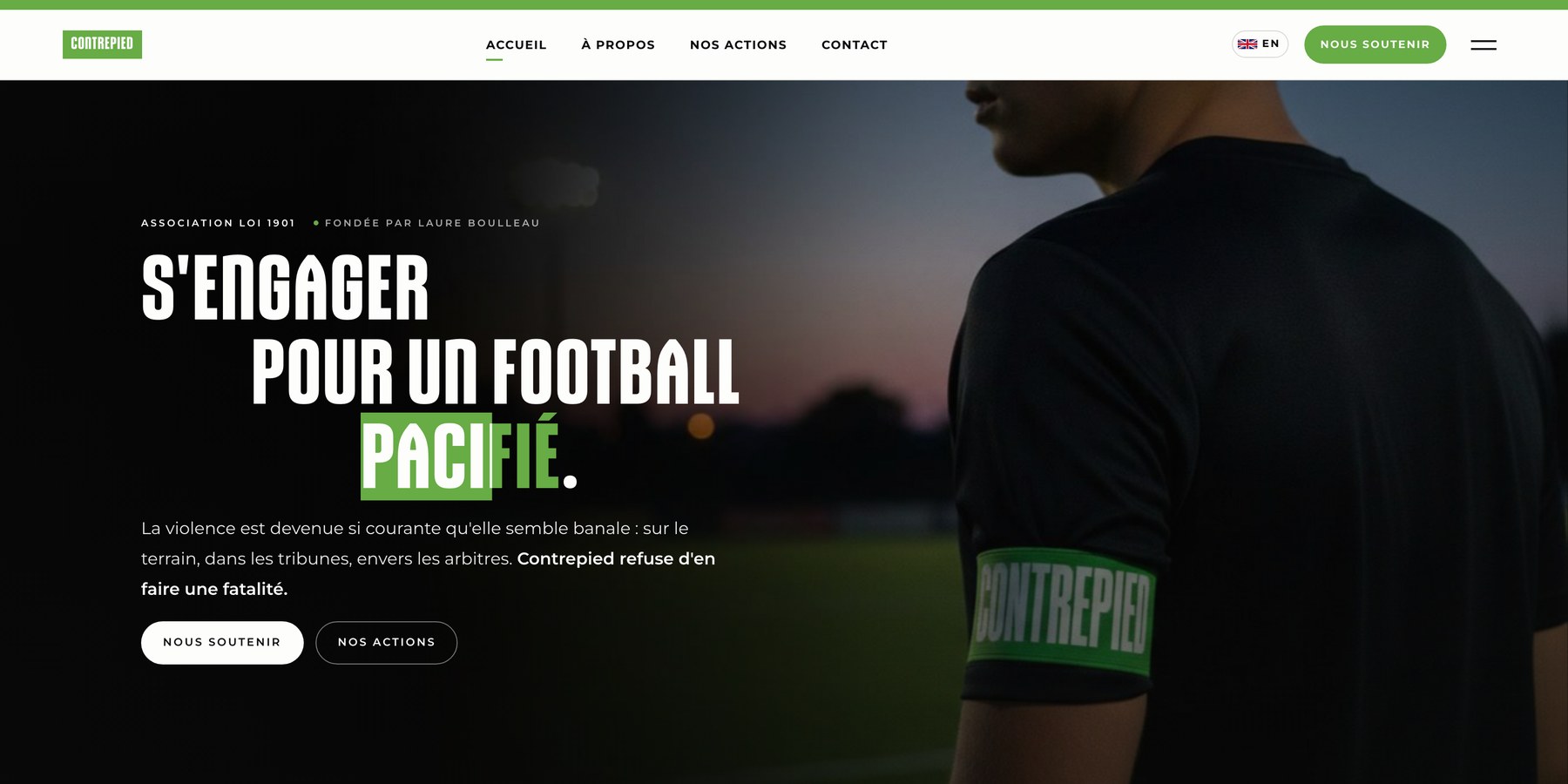 Page d’accueil du site contrepiedasso.com